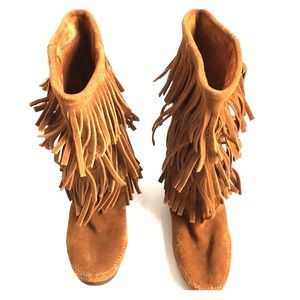 Minnetonka Fringe Boots (Tall)